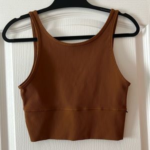 Perfect Condition Lululemon Power Pivot Tank *Rib - Size 8 Copper Brown